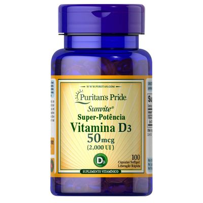 Puritan&#39;s Pride Vitamin D3 2000 IU-100 Softgels