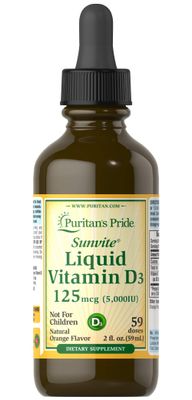 Puritan&#39;s Pride Liquid Vitamin D3 5000 IU-2 oz Liquid