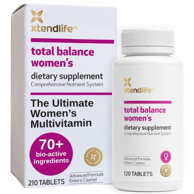 Xtendlife Total Balance Women&#39;s Multinutrient Supplement for Anti-Aging &amp; General Health (120 Enteric Coated Tablets)
