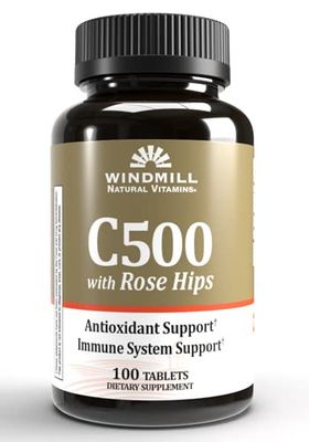 Windmill C-500 with Rose HIPS Tabs 100&#39;S Windmill (Pack of 1)