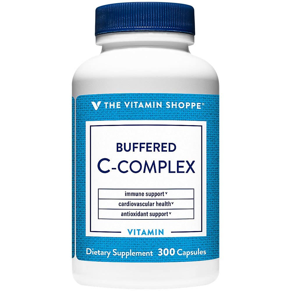 The Vitamin Shoppe Buffered C Complex, Antioxidant That Supports Immune &amp; Cardiovascular Health, Non-Acidic (300 Capsules)