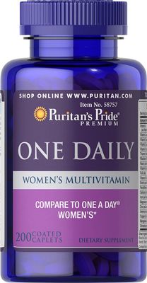 Puritan&#39;s Pride One Daily Women&#39;s Multivitamin with Zinc, Supports Immune Health, 200 Count