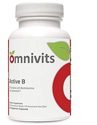 Active B | Vitamin B Complex with Benfotiamine &amp; Folate (Quatrefolic) | Activated Forms Vitamins B2, B6 &amp; B12 (Methylcobalamin) | Supports Cardiovascular, Adrenal, Stress-Related Functions | 90 VCaps