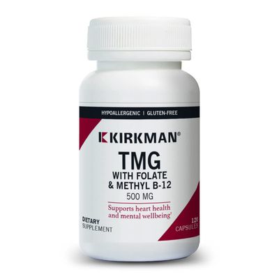 TMG (Trimethylglycine) 500 mg w/Folinic Acid &amp; B12 Capsules - Hypo 120 capsules