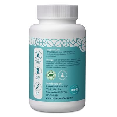 Pattern Wellness Vitamin B Complex Supplement - Complete Dose of Essential B Vitamins - Cognitive & Cell Support - 3rd Party Lab Tested - 60 Capsules