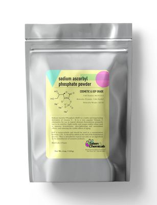 Talsen Chemicals Sodium Ascorbyl Phosphate Sap Powder for Skin Care, Antioxidant Increase Skin Elasticity Stable Vitamin C Derivative Improve Skin Gloss, and in DIY Skin Care (4 Ounce / 113 gram)