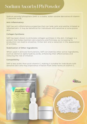 Talsen Chemicals Sodium Ascorbyl Phosphate Sap Powder for Skin Care, Antioxidant Increase Skin Elasticity Stable Vitamin C Derivative Improve Skin Gloss, and in DIY Skin Care (4 Ounce / 113 gram)