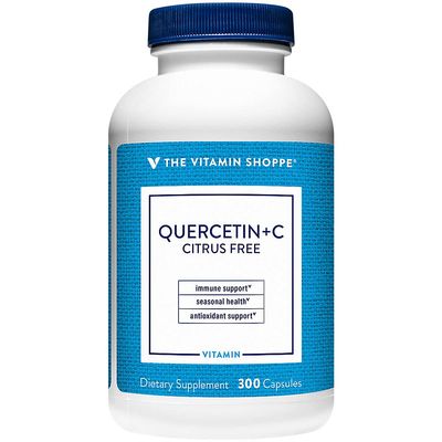The Vitamin Shoppe Quercetin + Vitamin C, Citrus Free, Antioxidant That Supports A Healthy Immune for All Seasons (300 Capsules)
