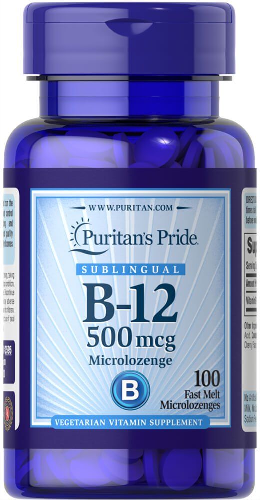 Puritan&#39;s Pride Vitamin B-12 500 mcg Sublingual-100 Microlozenges
