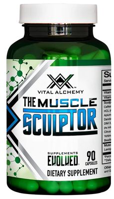 Vital Alchemy The Muscle Sculptor- Muscle Builder with Vitamin B3, B6, Phosphatidylserine, Epicatechin &amp; Cayenne - Supports Muscle Growth, Focus, Energy &amp; Protein Synthesis, Made in USA - 45 Servings