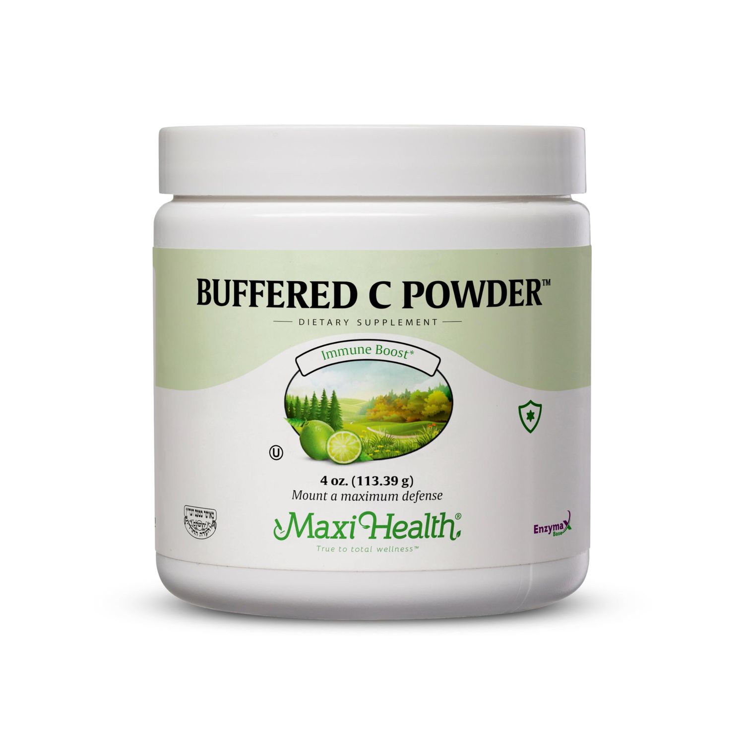 Maxi Health Buffered Vitamin C Powder - High Potency - 800 mg - Immune Health - 4 Ounces - Kosher