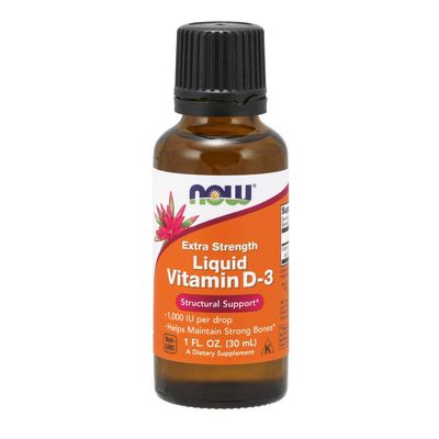 NOW Foods Liquid Vitamin D3 Extra Strength - 1000 IU - 1 fl oz