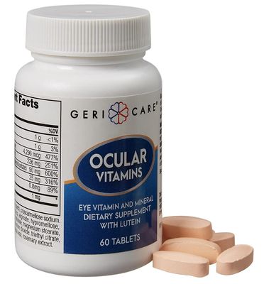 GERI CARE PHARM Essential Eye Multivitamin for Healthy Retina and Cornea - Advanced Vision Support and Ocular Nutrition - Lutein,Carotenoids,Vitamin C,Vitamin E,Zinc,Copper - 60 Tablets