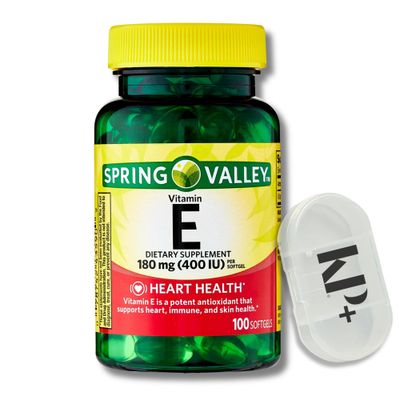 Spring Valley, Vitamin E, Dietary Supplement, Vitamin E 400 IU Softgels, 180 mg, 100 Count
