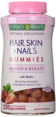 Nature&#39;s Bounty Hair Skin and Nails, 230 Gummies, 230 Count (Pack of 1)