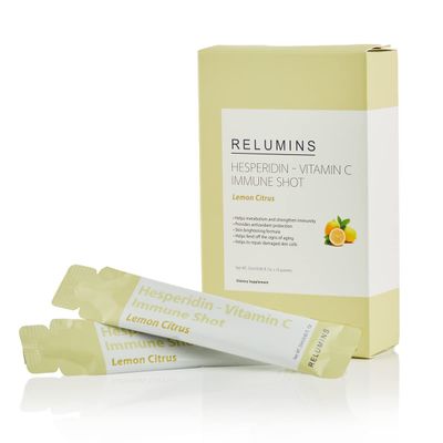Relumins Vitamin C Shots, Hesperidin Lemon Citrus Vitamin C Packets with Bioflavonoids for Immune Boost &amp; Antioxidant Protection - Daily Immunity Support, 10 Packets (25ml Each)