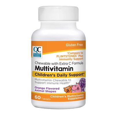Quality Choice Children&#39;s Animal Shaped Multivitamin with Extra Vitamin C Immune Support Chewables