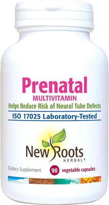 New Roots | Prenatal Vitamins for Women Vegan | Complete Multivitamin with 23 Essential Supplements (90 Capsules) - All Stages Support, Pregnancy &amp; Postnatal, Including Iron, Folate &amp; More