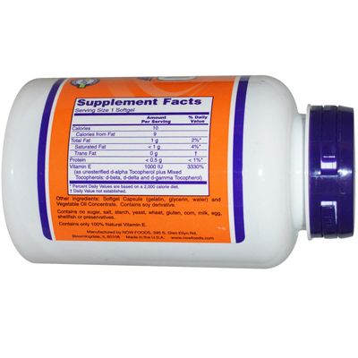 E-1000 100% Mixed Tocopherols 100 sgels