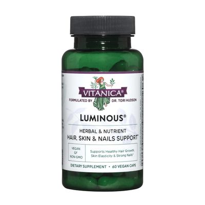 Vitanica, Luminous, Hair, Skin and Nail Support, Vegan, 60 Capsules