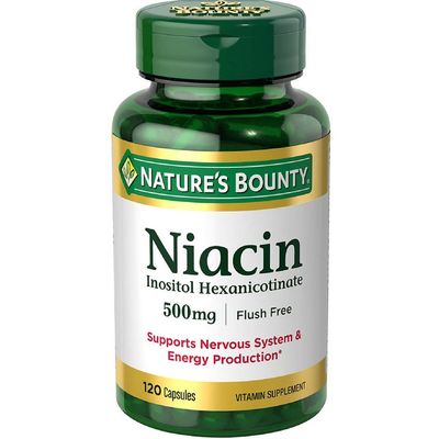 Nature&#39;s Bounty Niacin 500 mg capsules 120 ea ( Pack of 2)