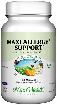 Maxi Health Allergy Support Vitamin C with MSM Sinus &amp; Nasal Health, 180 Count
