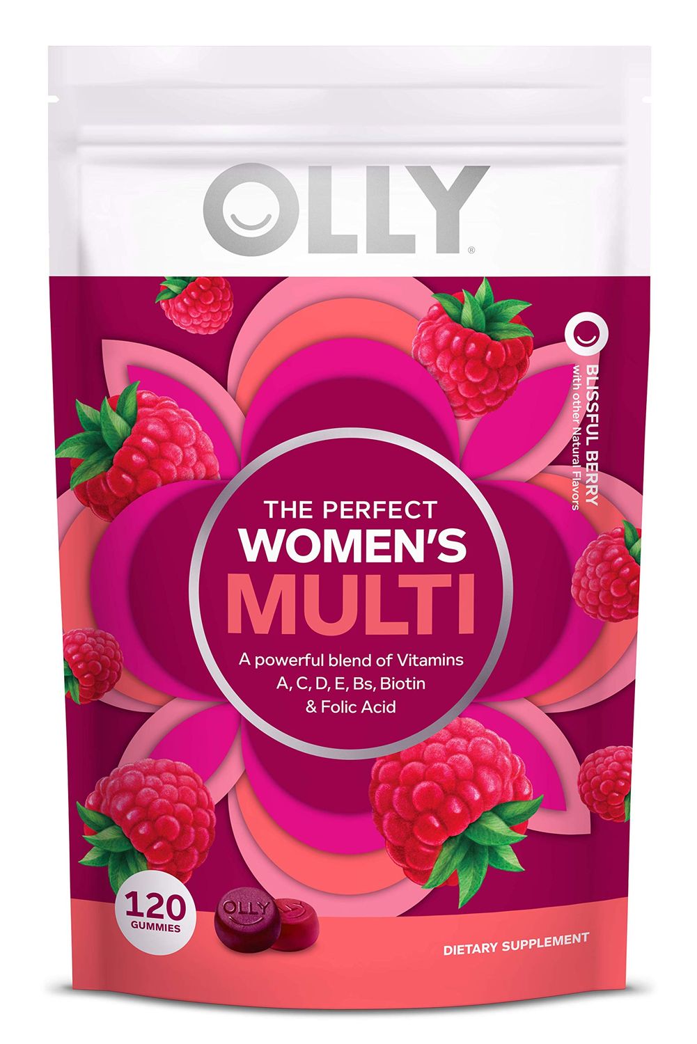 OLLY Teen Girl Multi Gummy, Healthy Skin and Immune System Support, Essential Vitamins, Biotin, Zinc, Chewable Multivitamin, Berry Melon Flavor, 35 Day Supply - 70 Count