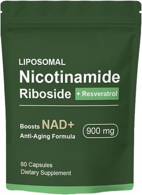 TrigThings NAD+ Supplement with Nicotinamide Riboside-Liposomal Nicotinamide Riboside,Resveratrol,Quercetin-High Purity NAD Supplement for Anti-Aging,Energy,Focus - 80 Capsules NAD