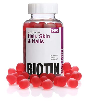 T.RQ Hair, Skin &amp; Nails Gummy Dietary Supplement, Natural Strawberry, 60 Count