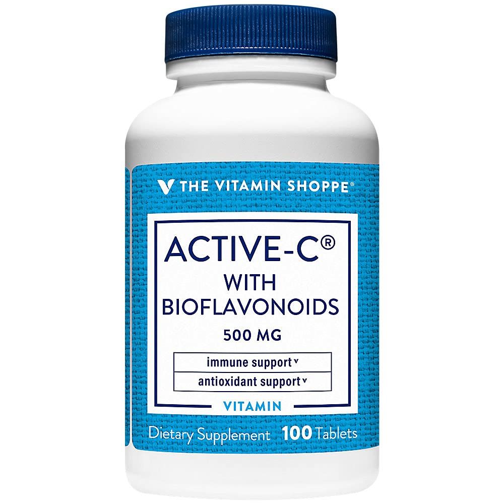 Active-C with Bioflavonoids, Supports Immunity, Vascular Health, Antioxidant, 500 MG (100 Tablets)