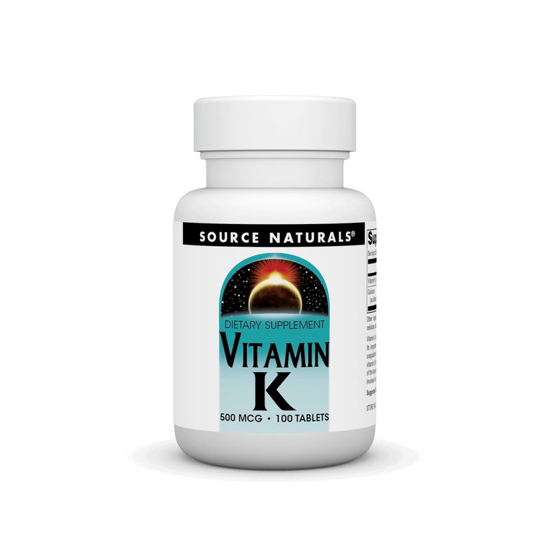 Source Naturals Vitamin K - 500 mcg - 100 Tablets