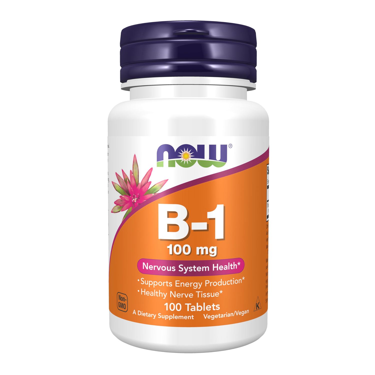 NOW Foods Supplements, Vitamin B-1 100 mg, Energy Production*, Nervous System Health*, 100 Tablets