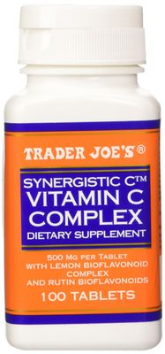 Trader Joe&#39;s Synergistic C Vitamin C Complex 500 Mg with Lemon and Rutin Bioflavonoids, 100 Tablets