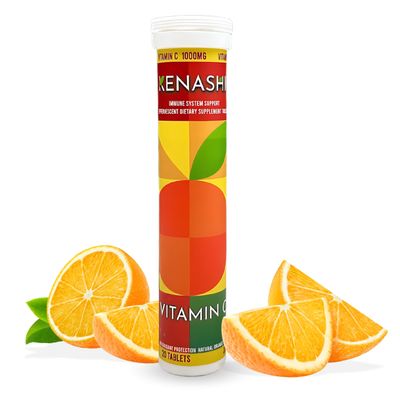 Kenashi Vitamin c Effervescent Tablets Vitamin C with Zinc 1000mg Vitamin Dissolving Tablets Vitamin C Table Vitamina C Efervescente para Adulto Zinc and Vitamin C (Pack of 1)