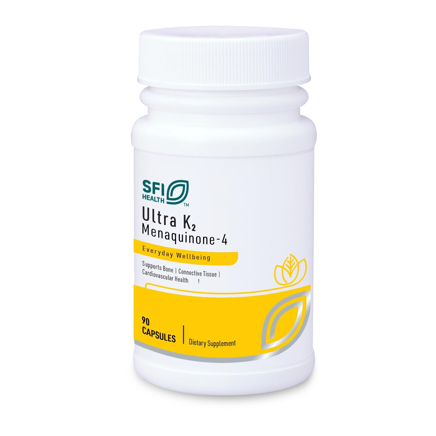 Klaire Labs Ultra K2 Menaquinone - 4 - Vitamin K2 Supplement with 15mg of Vitamin K2 MK4 per Capsule - Support Bone &amp; Cardiovascular Health - Hypoallergenic &amp; Vegan Vitamin K (90 Capsules)