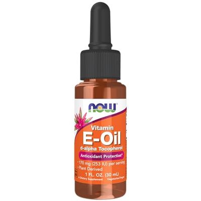 NOW Foods Supplements, Natural Vitamin E-Oil Liquid (D-Alpha Tocopherol), Antioxidant Protection*, 1-Ounce
