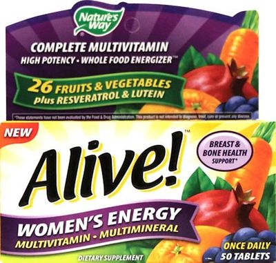 Nature&#39;s Way Alive! Women&#39;s Energy Multivitamin Multimineral - 50 tabs (PACK OF 2)