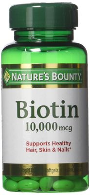 Nature&#39;s Bounty Biotin 10,000 mcg, Rapid Release Softgels 120 Each