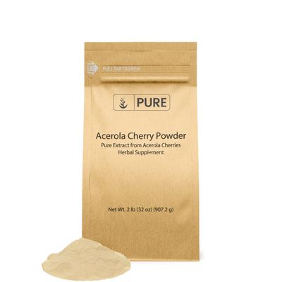 Pure Original Ingredients Acerola Cherry Powder (2 lb) Non-GMO, Gluten Free, Eco-Friendly Packaging