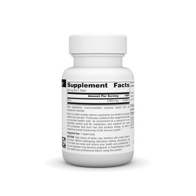 Source Naturals Biotin 5,000mcg Maximum Strength Biotin Deficiency Supplement - 120 Tablets