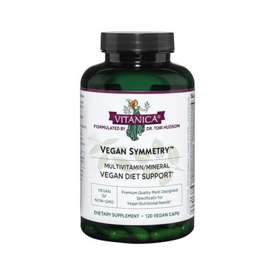 Vitanica Vegan Symmetry, Non-GMO Vegan Multivitamin for Women, Iron Free, Gluten Free, 120 Capsules