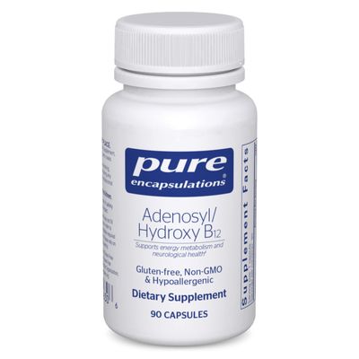 Pure Encapsulations Adenosyl/Hydroxy B12 90&#39;s - High-Potency B Vitamin - for Energy Metabolism &amp; Neurological Support* - Brain Support Supplement* - Vegan &amp; Gluten Free - 90 Capsules