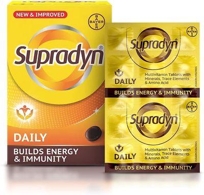 Supradyn Daily Multivitamin Tablets (150 Tablets) for Men &amp; Women with Essential Zinc, 12 Vitamins, 5 Trace Elements for Daily Immunity &amp; Energy