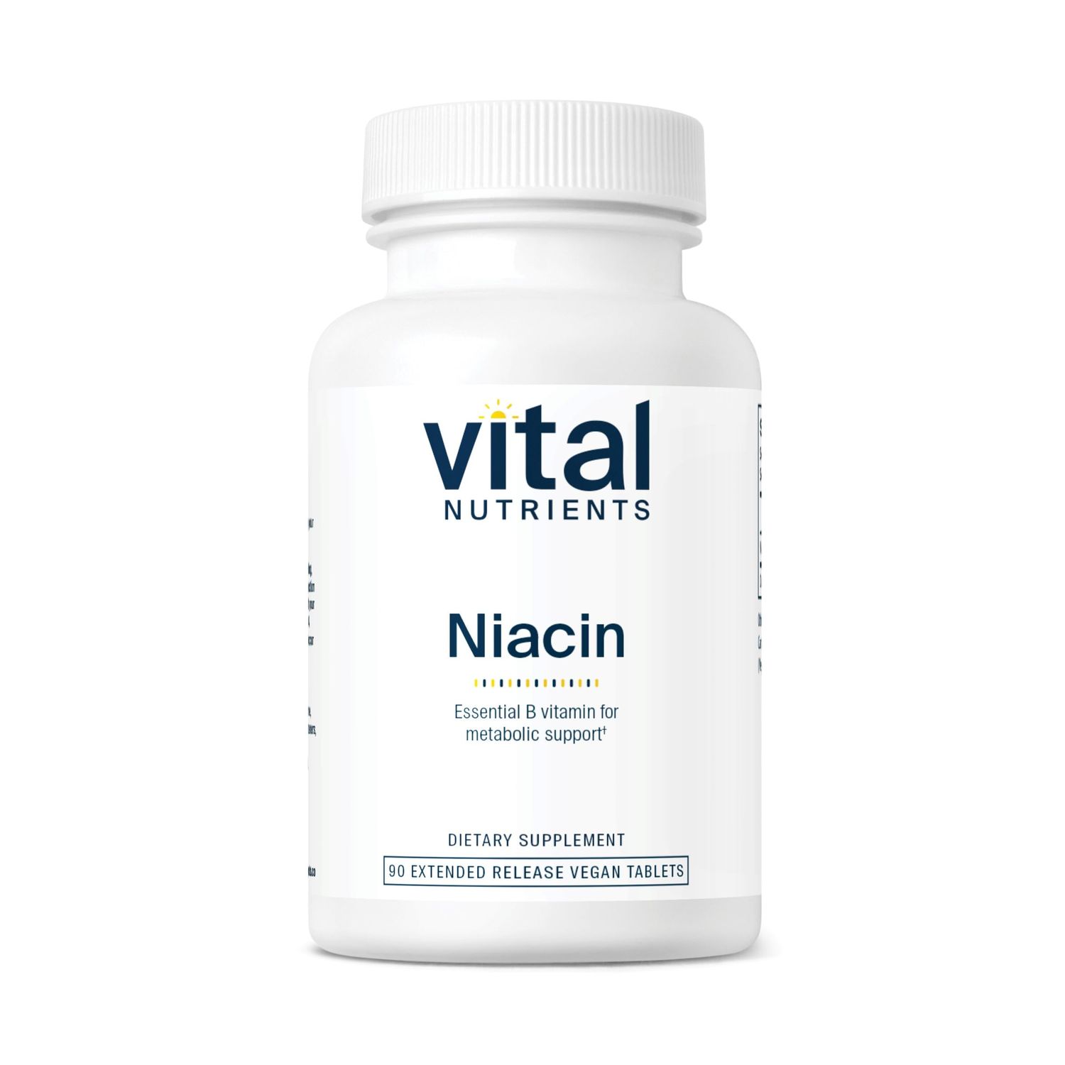 Vital Nutrients Niacin 500mg | Timed-Release Niacin Supplement for Men &amp; Women | Vitamin B3 Supports Heart Health and Protein &amp; Fat Metabolism | Gluten, Dairy, Soy Free | Non-GMO | 90 Tablets
