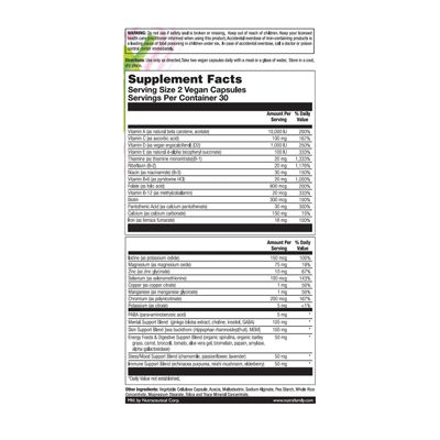 Veglife Vital Teen Girls Multiple Veg Cap, 60 Count
