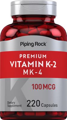Piping Rock Vitamin K2 MK4 Supplement | 100mcg | 220 Capsules | Non GMO &amp; Gluten Free