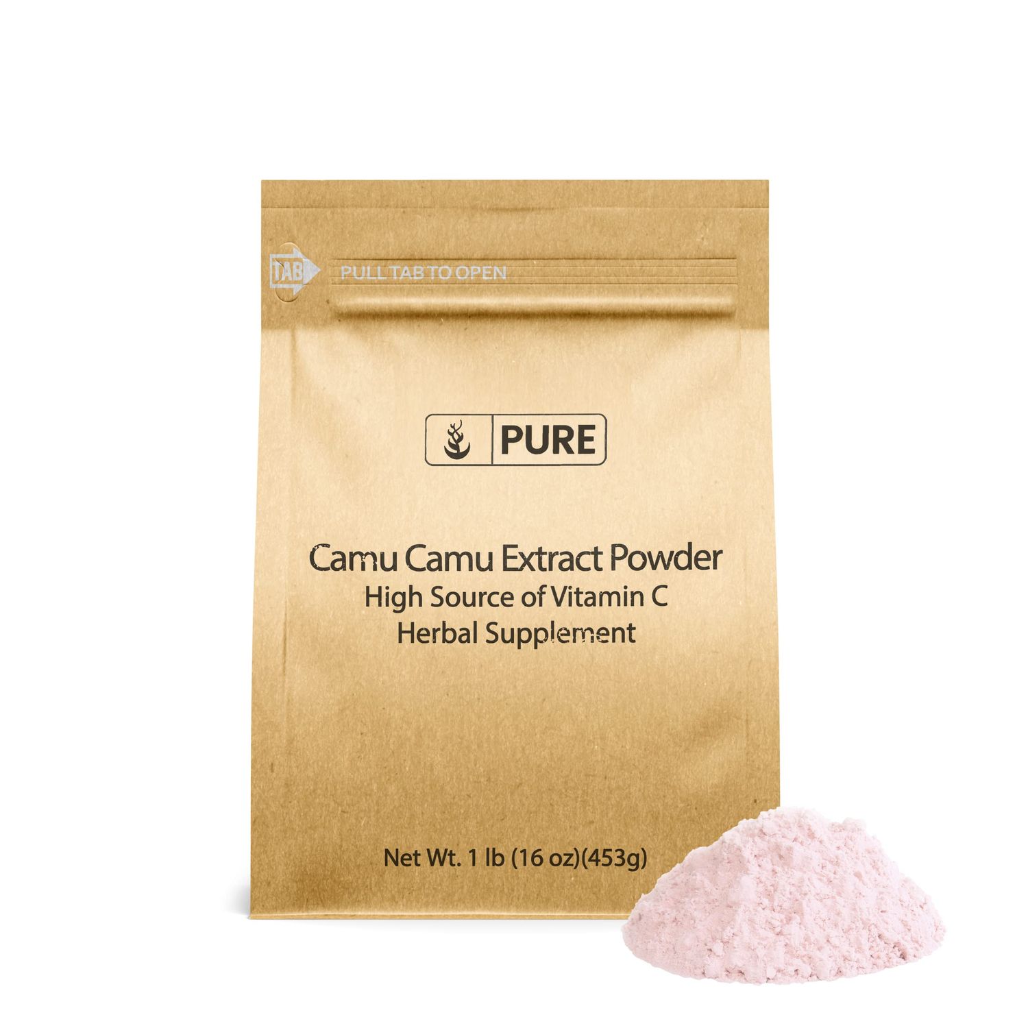 PURE ORIGINAL INGREDIENTS Camu Camu (1lb) Vitamin C, Brazilian Superfood, Lab-Verified, Non-GMO