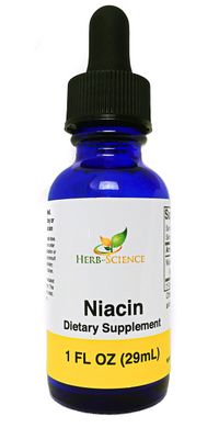 Herb-Science Liquid Vitamin B3 Drops - Cold Processed Niacin Supplement, Supports Tongue &amp; Skin Health - Vegan, Non-Alcoholic and Quality Tested.- 1 Fl. Oz, 36 Servings