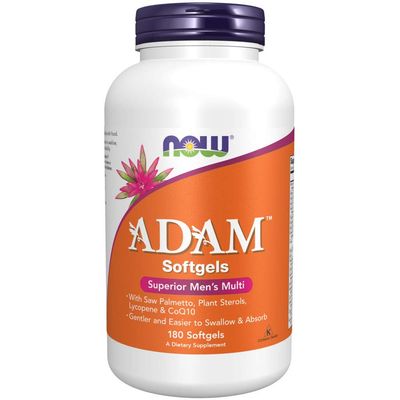 NOW Foods AdamTM Men&#39;s Multiple Vitamin -Softgels,180 Count (Pack of 1)