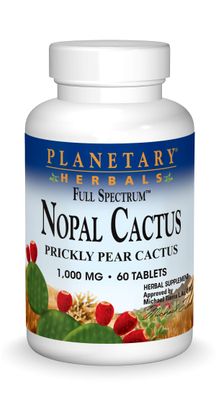 Planetary Herbals Full Spectrum Nopal Cactus 1000mg Prickly Pear Cactus Antioxidant - 100% Natural - 60 Tablets